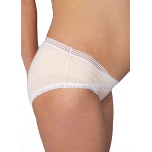 Трусы под живот с кружевом для беременных Бежевые